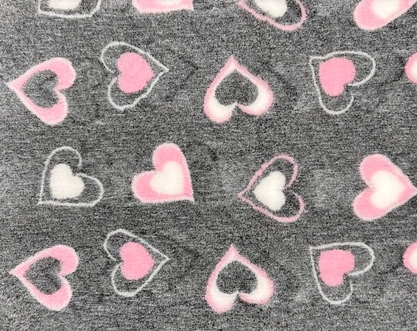 Hovedbilde Vetbed til hund med motiv av hjerte 100 x 150 cm 