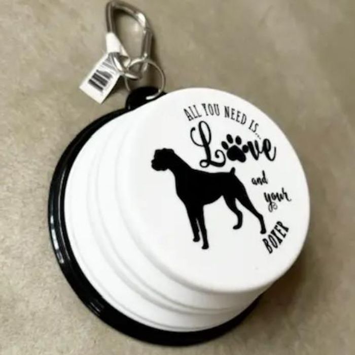 Sammenleggbar skål med motiv av Boxer