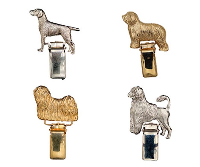 Nummerlappklype i gull eller sølv