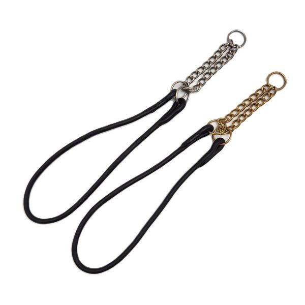 Hovedbilde Vofforama halvstrup halsbånd i rundt lær