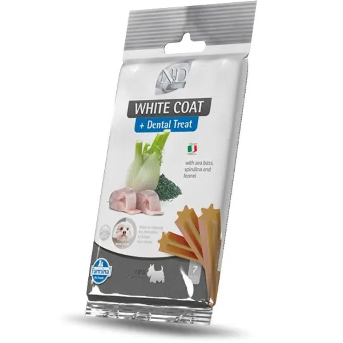 Farmina Dental Treat N&D White Coat Sea Bass, Spirulina and Fennel