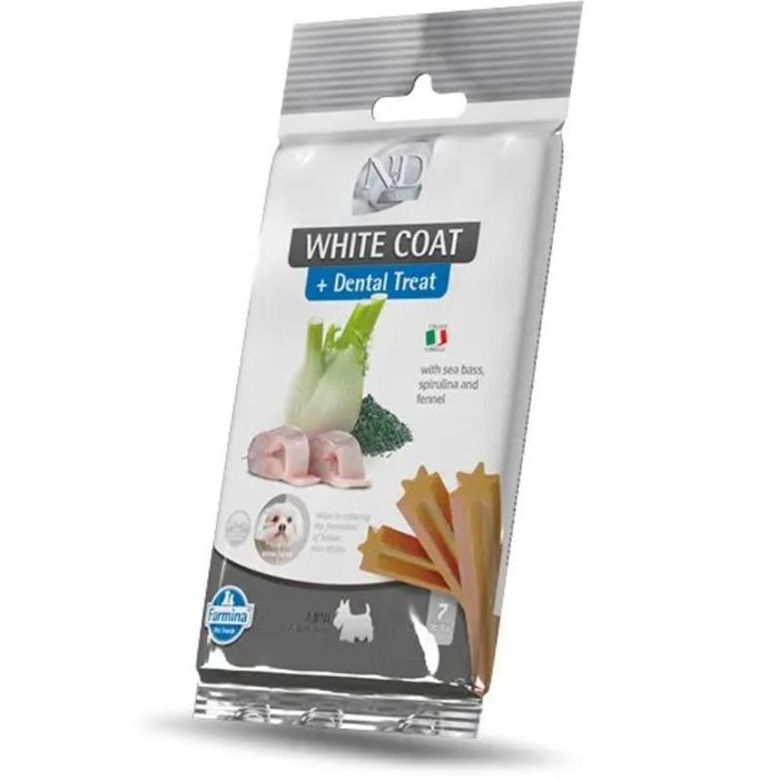 Farmina Dental Treat N&D White Coat Sea Bass, Spirulina and Fennel