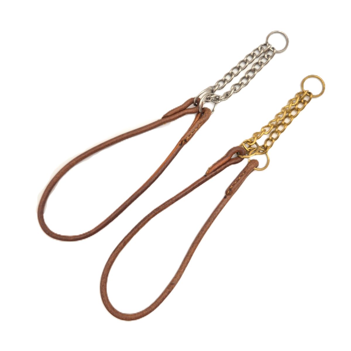 Vofforama halvstrup halsbånd i rundt lær